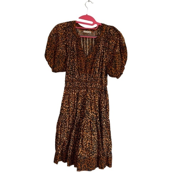 Ulla Johnson Mariana Puff Sleeve V-Neck Mini Dress Size 2 - Picture 12 of 16